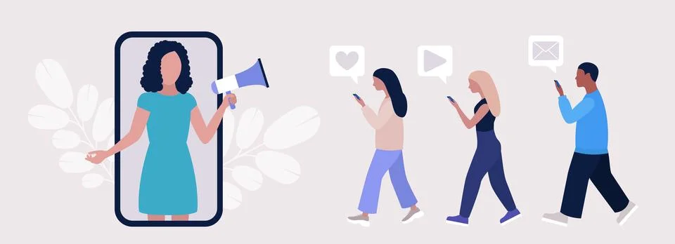 Influencer Stock Illustration