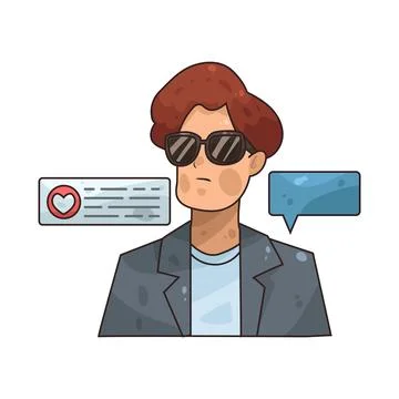 Influencer illustration Illustrazione stock