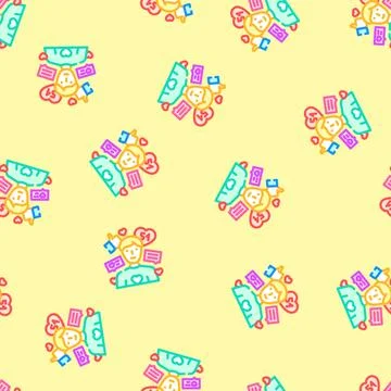 Influencer marketing vector seamless pattern Stock Illustration