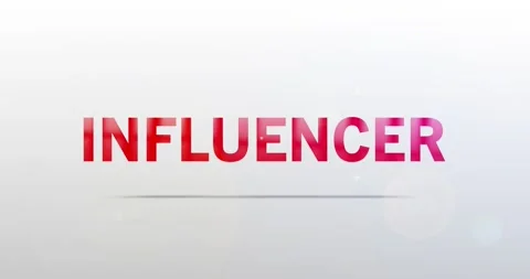 Influencer. Particle Logo. Red Text Animation 스톡 동영상 138176175
