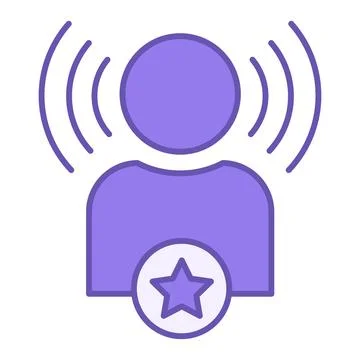 Influencer Person Colored Icon. Vector Icon. Social Media Influencer. Opini.. Stock Illustration