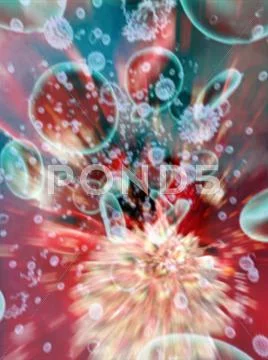 Influenza, computer artwork Stock Illustration