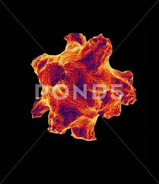 Influenza virus, artwork Stock Illustration