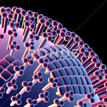 Influenza virus, computer artwork Stock Illustration