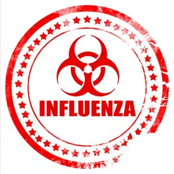 Influenza virus concept background Stock Illustration
