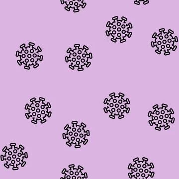 Influenza virus line icon vector isolated illustration 库存插图