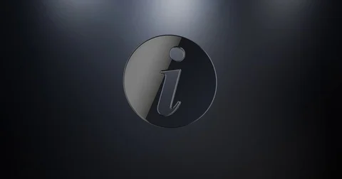 Info Black 3d Icon Stock Footage 69987469