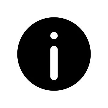 Info black glyph ui icon Stock Illustration