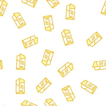 Info booklet vector seamless pattern line Stock Illustration