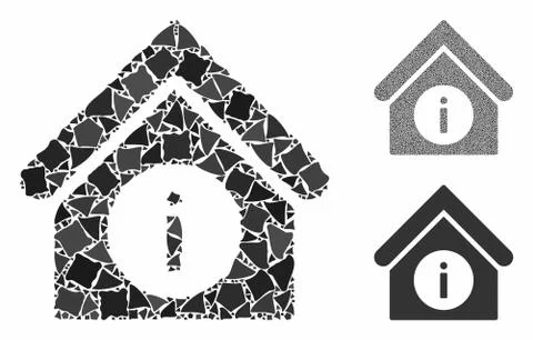 Info building Composition Icon of Raggy Items Ilustración de archivo