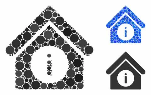 Info building Composition Icon of Spheric Items Ilustración de archivo