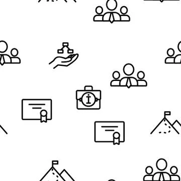 Info Business Vector Seamless Pattern Stock Illustration