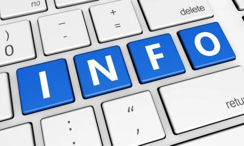 Info Button Computer Key Concept Stock Illustration