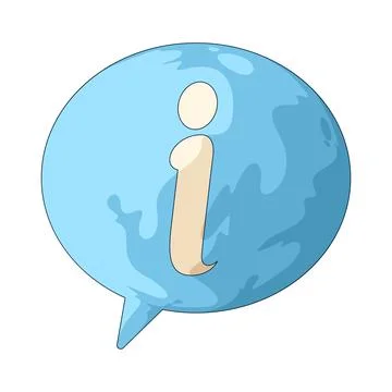 Info chat bubble illustration Stock Illustration