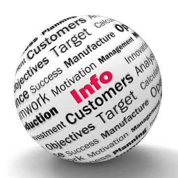 Info concept icon means information or data and Intelligence - 3 Stock Illustration