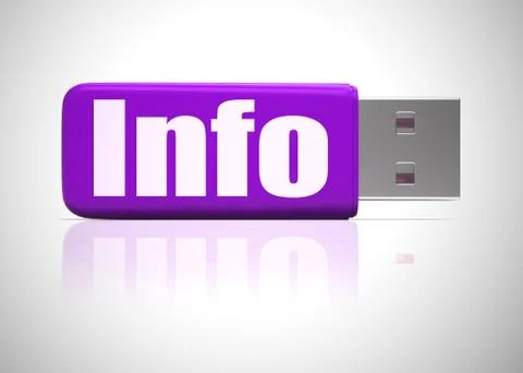 Info concept icon means information or data and Intelligence - 3 Stock Illustration