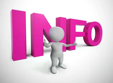 Info concept icon means information or data and Intelligence - 3 Stock Illustration