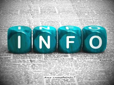 Info concept icon means information or data and Intelligence - 3 Stock Illustration