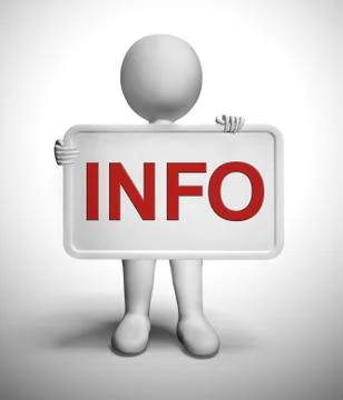 Info concept icon means information or data and Intelligence - 3 Stock Illustration