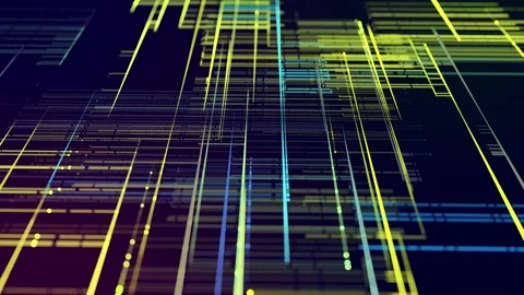 Info concept lines and nodes. vj loop hologram abstract background sci fi theme Stock Footage 221444595