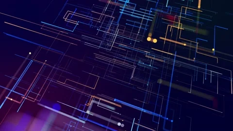 Info concept lines and nodes. vj loop hologram abstract background sci fi theme Stock Footage 223235857