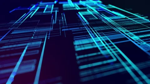 Info concept lines and nodes. vj loop hologram abstract background sci fi theme Stock Footage 224562199