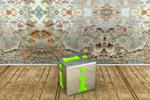 Info cube symbol Иллюстрация