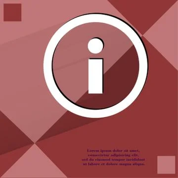 Info. Flat modern web design on a flat geometric abstract background Stock Illustration
