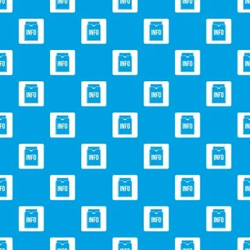 Info folder pattern seamless blue Stock Illustration