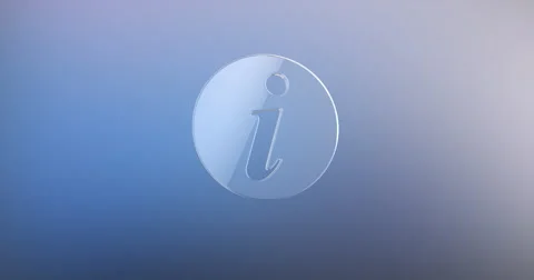 Info Glass 3d Icon Stock Footage 67418273