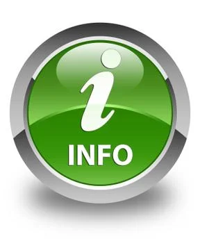 Info glossy soft green round button Stock Illustration