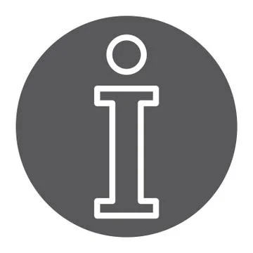 Info glyph icon, help and inform, information sign, vector graphics, a solid Stock Illustration