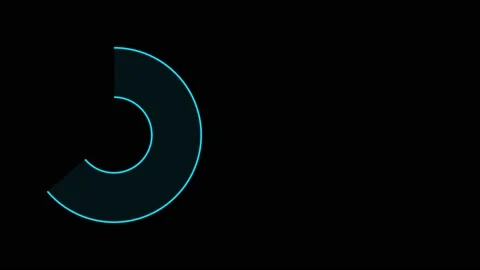 Info graphic circle blue black white color tone and radar point blink Stock Footage 136457038