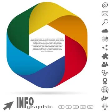 Info graphic colored Stock Illustration