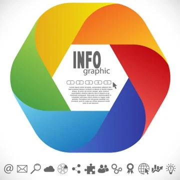 Info graphic colored Illustrazione stock