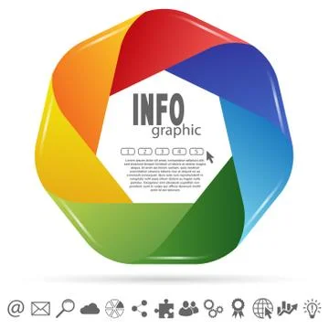 Info graphic colored Stock Illustration