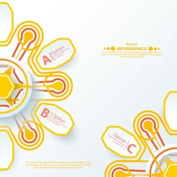 Info-graphic orange design template on the grey background. Stock-Illustration