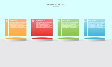 Info graphic presentation template, with 4 steps 3 podium model. suitable f.. Stock Illustration