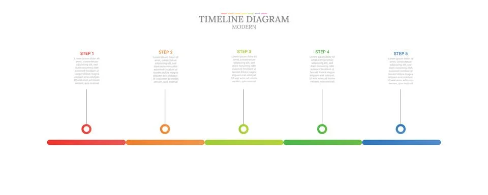 Info graphic time line template, 6 steps. the presentation is easy for you .. Stock Illustration