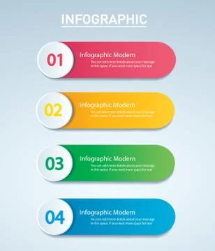 Info graphic Vector template with 4 options Stock Illustration