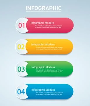 Info graphic Vector template with 4 options Stock Illustration