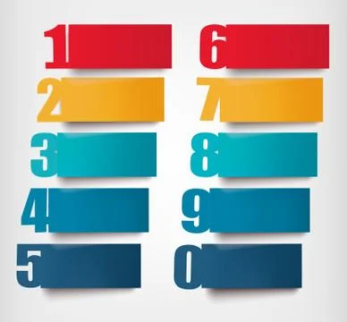 Info graphics banners with numbers and litters..retro design template. vector Stock Illustration