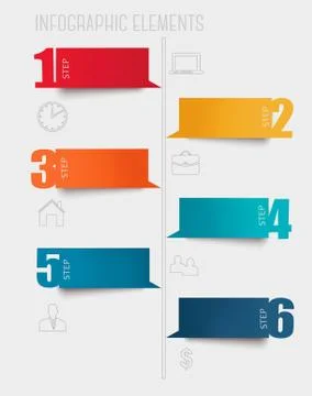 Info graphics banners with numbers and letters. retro design template. vector Stock Illustration