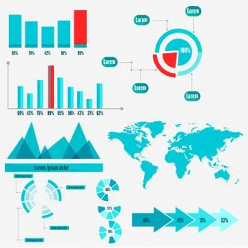 Info graphics, business graphics Stock Illustration