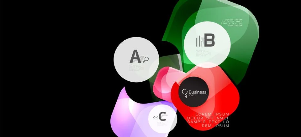 Info graphics circles background. Success icon symbol. Vector info graphic Illustrazione stock