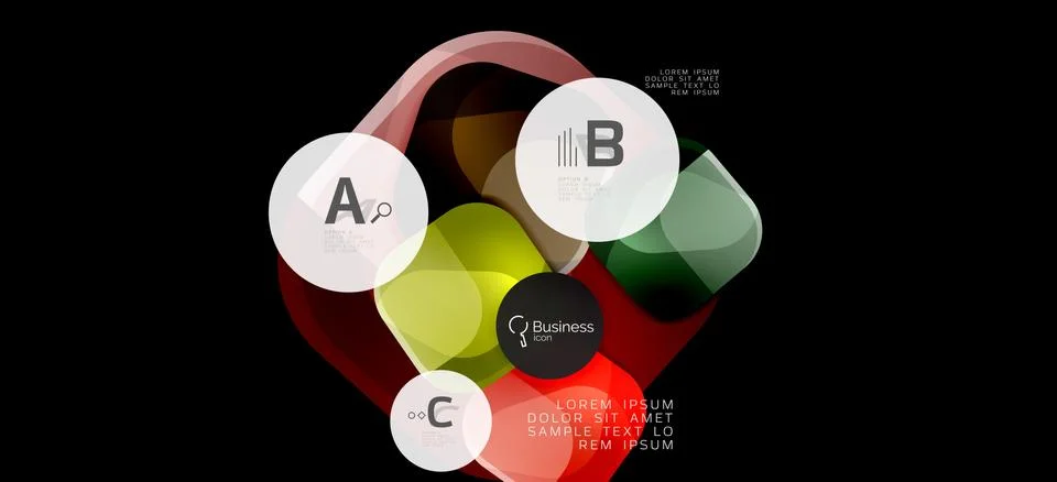 Info graphics circles background. Success icon symbol. Vector info graphic Ilustración de archivo