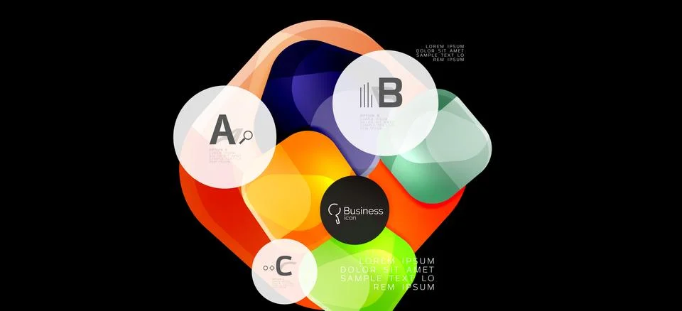 Info graphics circles background. Success icon symbol. Vector info graphic Ilustración de archivo