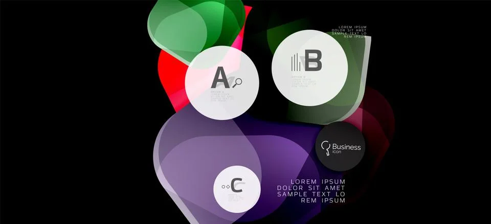 Info graphics circles background. Success icon symbol. Vector info graphic Stock Illustration