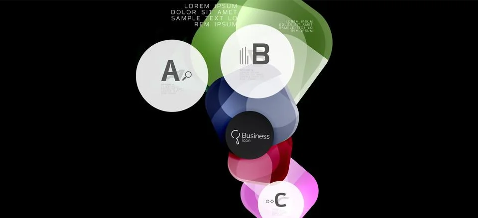 Info graphics circles background. Success icon symbol. Vector info graphic Stock Illustration