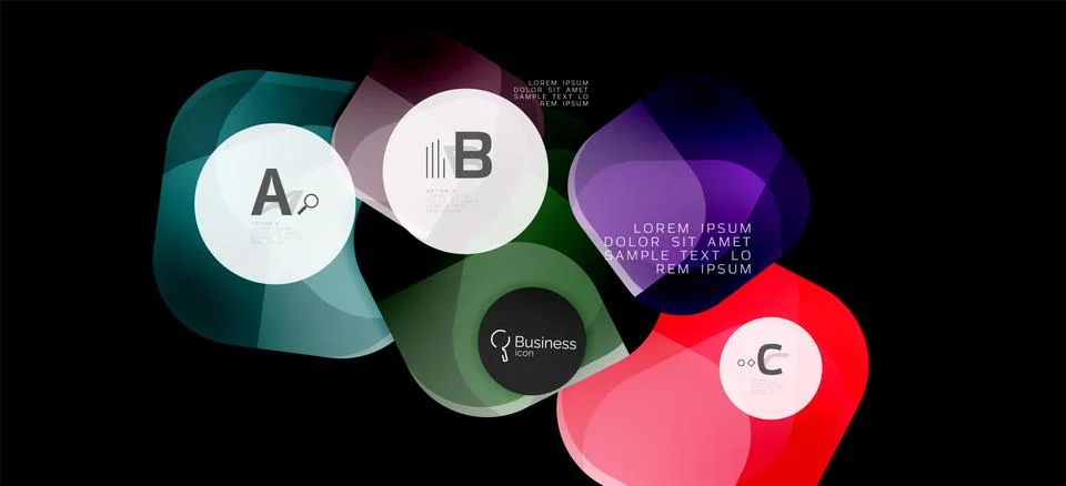 Info graphics circles background. Success icon symbol. Vector info graphic Stock Illustration